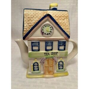 Houston Harvest Tea Shop Teapot 2000 Collectors Series 6” Ceramic